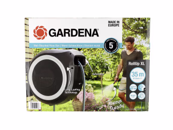 Produktbild: GARDENA Wand-Schlauchbox RollUp mit Gartenschlauch Schlauchtrommel, Gartenschlauchbox