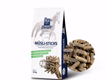 Produktbild: DERBY® Müsli Sticks für Pferde zur Förderung von Kautätigkeit und Speichelbildung