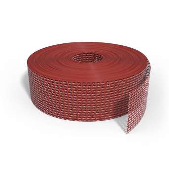 Produktbild: Valut Lüftungsband 100 mm x 60 m, rot PVC, gelocht, Vogelschutzgitter