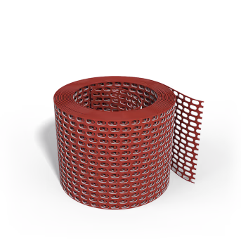 Produktbild: Valut Lüftungsband PVC 100 mm x 5 m, rot, gelocht, Vogelschutzgitter