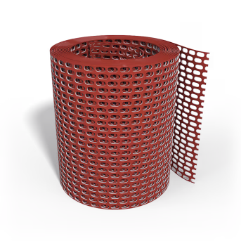 Produktbild: Valut Lüftungsband 150 mm x 5 m, rot PVC, gelocht, Vogelschutzgitter