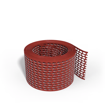 Produktbild: Valut Lüftungsband 80 mm x 5 m, rot PVC, gelocht, Vogelschutzgitter