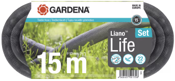 Produktbild: GARDENA Textilschlauch Set Liano™ Life 13 mm (1/2) 15 m, schwarz