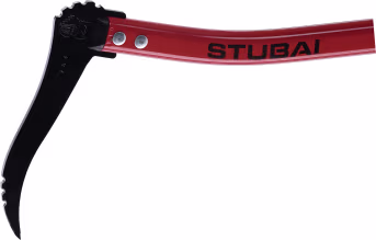 Produktbild: Stubai Handsappie Stiel Aluminium, geschweift, Haltegummi, Abgleitschutz 900 mm, geschliffene Spitze, gezahnt