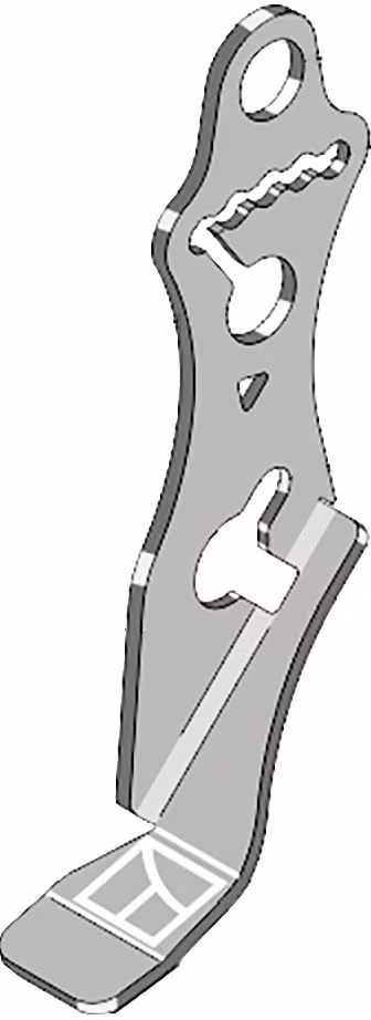 Produktbild: Industriehof® Tiefenführung rechts, 250 x 47 x 4 mm, für Säscheiben Drillmaschine Gaspardo, 99.GA-13