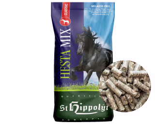 Produktbild: St. Hippolyt Hesta Mix Classic haferfreie Basispellets für leichtfuttrige Pferde und Ponys