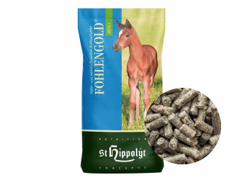 Produktbild: St. Hippolyt Fohlengold Classic pelletiertes Aufbaufutter für Fohlen und Jungpferde