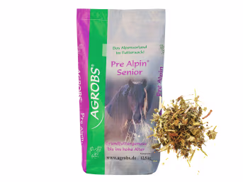 Produktbild: AGROBS PRE ALPIN Senior feines Faserfutter mit zugesetztem Öl für alte Pferde und Pferde mit Kauproblemen