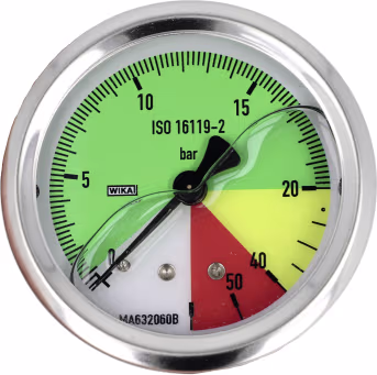 Produktbild: Agrotop Glyzerin-Manometer, Anschluss 1/4 AG hinten, 0 bis 60 bar