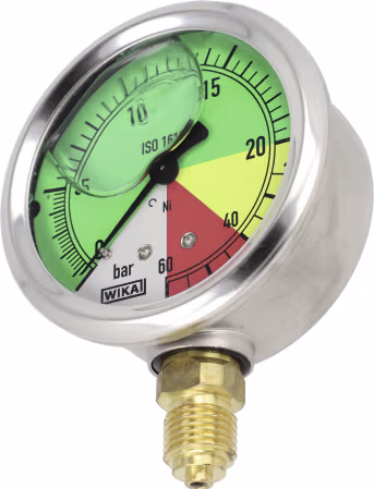 Produktbild: Agrotop Glyzerin-Manometer, Anschluss 1/4 AG unten, 0 bis 60 bar