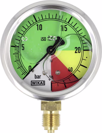 Produktbild: Agrotop Glyzerin-Manometer, Anschluss 1/4 AG unten, 0 bis 60 bar
