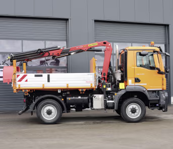 Lifestyle: MAN Systemfahrzeuge 13.290 Baureihe TGM mit vollhydraulischem Wechselsystem Dreiseitenkipper Ressenig