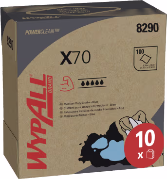 Produktbild: Putztuch WypAll® X70 Power Clean™ 1-lagig Spenderbox