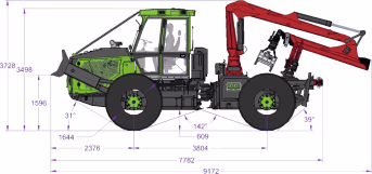 Produktbild: Noe Forsttraktor NF 170-4R 4-Rad