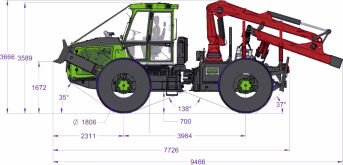 Produktbild: Noe Forsttraktor NF 210-4R 4-Rad