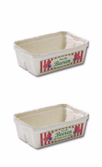 Produktbild: Berigard® Beerenschalen Holzschliff rechteckig Modell 560