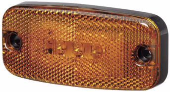 Produktbild: Hella® LED-Positionsleuchte quadratisch, seitlich links/rechts, orange, 111,3 x 51,3 x 22 mm, ohne Halter