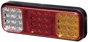 Produktbild: Hella® LED-Schlussleuchte links/rechts 12 – 24 V DC, 284 x 100 x 37 mm, Schluss-, Brems-, Blink-, Rückfahrlicht