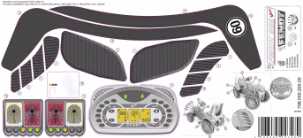Produktbild: Rolly Toys® Aufkleber für Fendt 939 (Lichter, Armatur etc.)