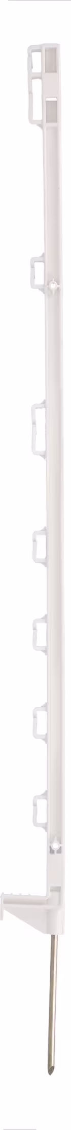 Produktbild: Patura Zaunpfahl Compact Kunststoff weiß, mit Stahlspitze, Trittstufe 10 St.