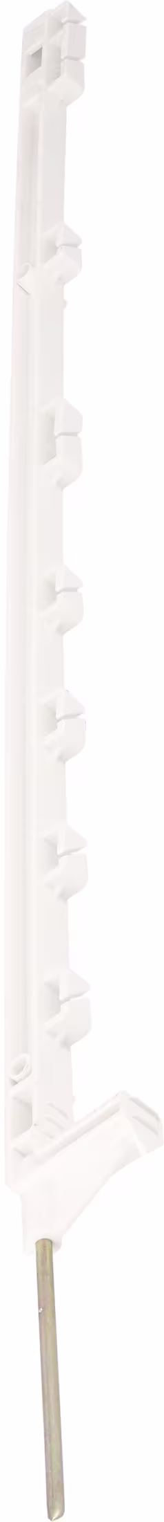 Produktbild: Patura Zaunpfahl Compact Kunststoff weiß, mit Stahlspitze, Trittstufe 10 St.