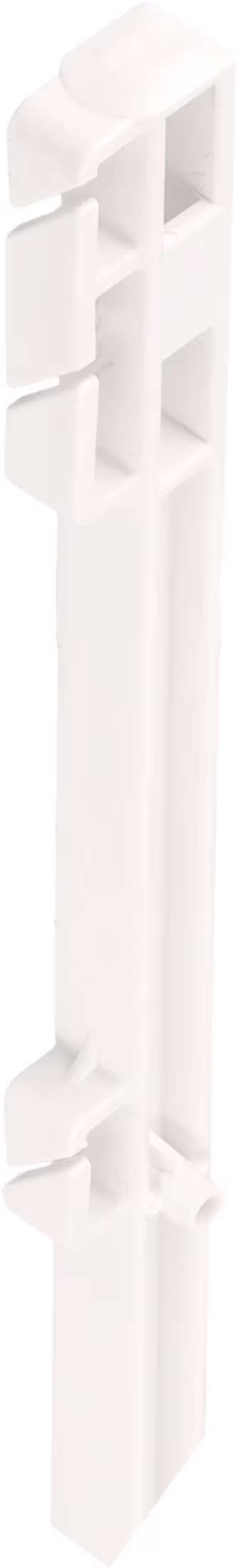 Produktbild: Patura Zaunpfahl Compact Kunststoff weiß, mit Stahlspitze, Trittstufe 10 St.