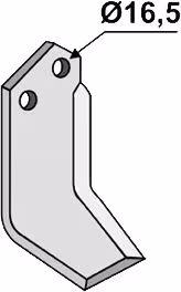 Technische Zeichnung: Industriehof® Fräsmesser links/rechts 185 x 90 x 8 mm, Bohrung 16,5 mm, für Howard