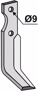 Technische Zeichnung: Industriehof® Fräsmesser links/rechts 164 x 30 x 4 mm, Bohrung 9 mm, für Benassi