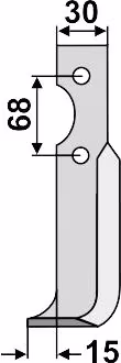 Technische Zeichnung: Industriehof® Fräsmesser links/rechts 173 x 30 x 5 mm, Bohrung 9 mm, für Benassi