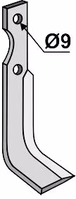Technische Zeichnung: Industriehof® Fräsmesser links/rechts 173 x 30 x 5 mm, Bohrung 9 mm, für Benassi