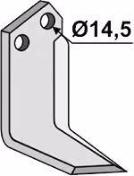 Technische Zeichnung: Industriehof® Fräsmesser links/rechts 175 x 70 x 7 mm, Bohrung 14,5 mm, für Muratori, Sovema