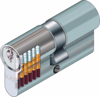 Produktbild: ABUS Profilzylinder E30NP Doppelzylinder mit 6-Stift-Mechanismus im Schnittbild