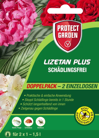 Produktbild: Protect Garden Lizetan Plus Schädlingsfrei 2 St. 4 ml Karton gegen Weiße Fliegen, Schildläuse und Blattläuse