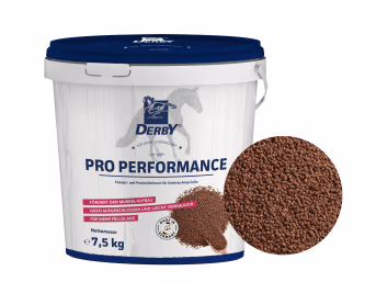 Produktbild: DERBY® Pro Performance stärkearmes, zuckerarmes Leistungsfutter nicht mineralisiert 7,5 kg Eimer