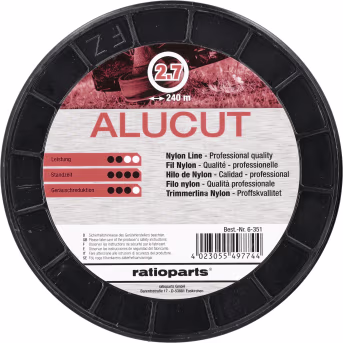 Produktbild: Mähfaden Alucut 2,7 mm/240 m rund, orange, Spule