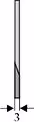Produktbild: Industriehof® Fräsmesserklinge 81 x 76 x 3 mm gerade, für Futtermischwagen Gilioli, Himel, Italmix, Marmix