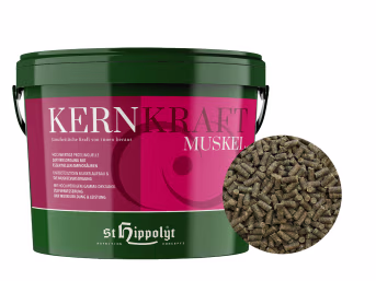 Produktbild: St. Hippolyt Kernkraft Muskel proteinreiches Aufbaufutter für Sportpferde mit essentiellen Aminosäuren