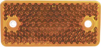 Produktbild: Herth + Buss Seitenstrahler rechteckig, orange, 94 x 44 mm, geklebt, geschraubt