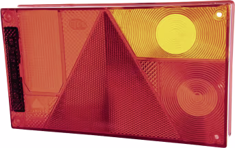 Produktbild: TRAILER POOL Lichtscheibe Aspöck Multipoint I rechts, mit Dreieckrückstrahler, 014 000 304