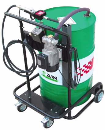 Produktbild: ZUWA VISCOTROLL 200/2 mit Zählwerk K400 und Druckschalter Trolley mit Zahnradpumpe zum Umfüllen von Öl