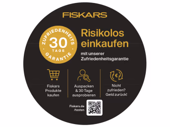 Produktbild: Fiskars 30 Tage Zufriedenheitsgarantie - Informationsgrafik