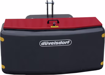 Produktbild: Düvelsdorf Front- und Heckgewicht aus Stahlbeton mit Transportbox und rotem Deckel