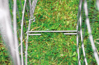 Produktbild: bellissa Hochbeet (Gabione) rund silber inkl. Trennfolie, 92 x 40 cm