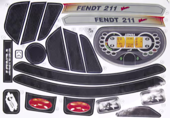 Set: Rolly Toys® Aufkleber für Trettraktor Fendt 211 Vario