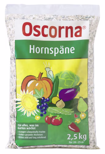 Produktbild: Oscorna® Hornspäne organischer Stickstoffdünger 2,5 kg Beutel Späne