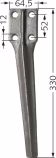Technische Zeichnung: Industriehof® Kreiseleggenzinken 64,5 x 330 x 16 mm für Kreiselegge Eberhardt