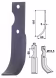 Technische Zeichnung: Industriehof® Fräsmesser links/rechts 197 x 60 x 5 mm, Bohrung 10,5 mm, für Benassi