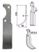 Technische Zeichnung: Industriehof® Fräsmesser links/rechts 235 x 45 x 6 mm, Bohrung 10,5 mm, für Fort, Roteco