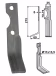 Technische Zeichnung: Industriehof® Rotorzinken links/rechts 215 x 35 x 8 mm, Bohrung 11 mm, 13,5 mm für Simon