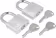 Produktbild: ABUS Vorhangschloss Titalium 64TI/40 2er Pack Torschloss, Spezial-Aluminium, 2er Pack, gehärteter Stahlbügel